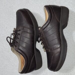 Spira Mens Cortez Wide Size 9W Leather Walking Comfort Shoes Dark Brown